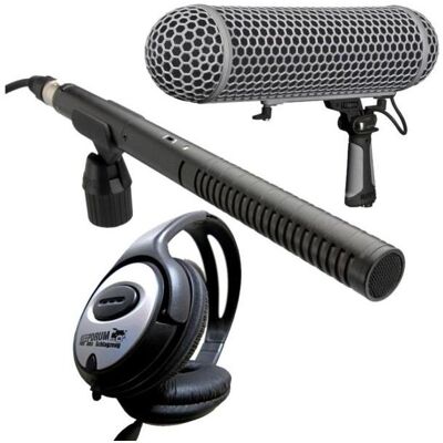 RØDE NTG-2 mit Blimp Windschutz mit Kopfhörer, Mikrofon RØDE NTG-2 mit Blimp Windschutz mit Kopfhörer, Mikrofon