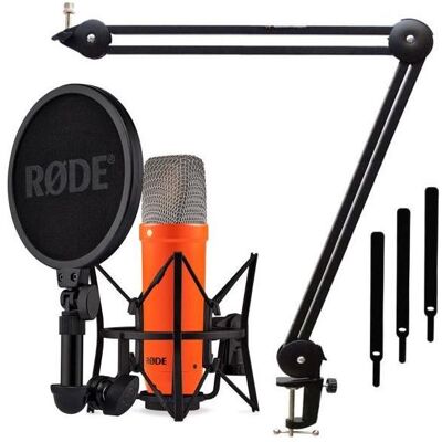 RØDE Mikrofon NT1 Signature Orange mit Gelenkarm Schwarz, Mikrofon RØDE Mikrofon NT1 Signature Orange mit Gelenkarm Schwarz, Mikrofon