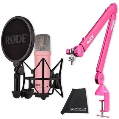 RØDE Mikrofon NT1 Signature Pink mit PSA1+ Gelenkarm Pink und Tuch, Mikrofon RØDE Mikrofon NT1 Signature Pink mit PSA1+ Gelenkarm Pink und Tuch, Mikrofon