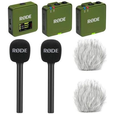 RØDE Mikrofon-Funksystem Wireless GO Gen 3 Khaki Interview Set 2, Mikrofon RØDE Mikrofon-Funksystem Wireless GO Gen 3 Khaki Interview Set 2, Mikrofon