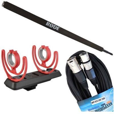 RØDE Micro BoomPole mit SM3R Halter mit keepdrum kabel, Mikrofon RØDE Micro BoomPole mit SM3R Halter mit keepdrum kabel, Mikrofon