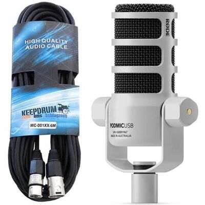 RØDE - Podmic USB - Weiß - XLR-Kabel - Mikrofon RØDE - Podmic USB - Weiß - XLR-Kabel - Mikrofon