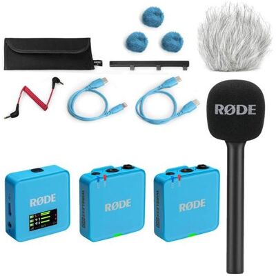 RØDE Mikrofon-Funksystem Wireless GO Gen 3 Blau Interview Set 1, Mikrofon RØDE Mikrofon-Funksystem Wireless GO Gen 3 Blau Interview Set 1, Mikrofon