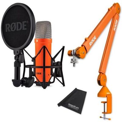 RØDE Mikrofon NT1 Signature Orange mit PSA1+ Gelenkarm Orange und Tuch, Mikrofon RØDE Mikrofon NT1 Signature Orange mit PSA1+ Gelenkarm Orange und Tuch, Mikrofon