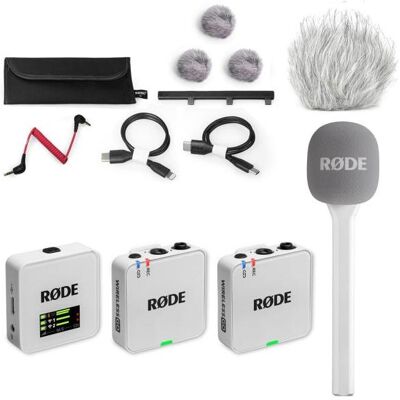 RØDE Mikrofon-Funksystem Wireless GO Gen 3 Interview Set Weiss, Mikrofon RØDE Mikrofon-Funksystem Wireless GO Gen 3 Interview Set Weiss, Mikrofon