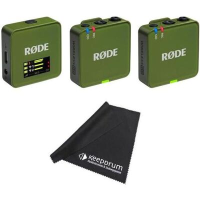 RØDE Mikrofon-Funksystem Wireless GO Gen 3 Khaki mit Tuch, Mikrofon RØDE Mikrofon-Funksystem Wireless GO Gen 3 Khaki mit Tuch, Mikrofon