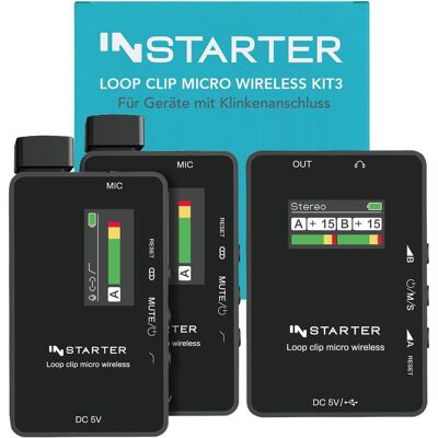 Wiltec Loop Clip Micro Wireless Kit3 - 3.5, Mikrofon Wiltec Loop Clip Micro Wireless Kit3 - 3.5, Mikrofon