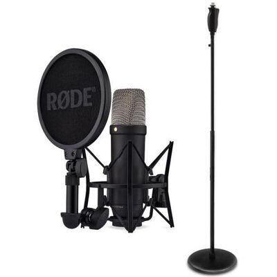RØDE Studio-Mikrofon NT1 5th Generation Schwarz mit Einhand-Mikrofonständer, Mikrofon RØDE Studio-Mikrofon NT1 5th Generation Schwarz mit Einhand-Mikrofonständer, Mikrofon