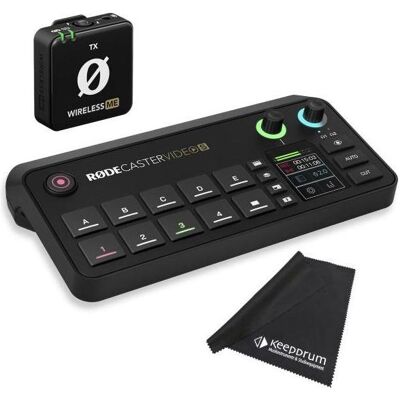 RØDE Rodecaster Video S Produktions-Konsole mit WIME TX Mikrofon, Streaming Deck, Schwarz RØDE Rodecaster Video S Produktions-Konsole mit WIME TX Mikrofon, Streaming Deck, Schwarz