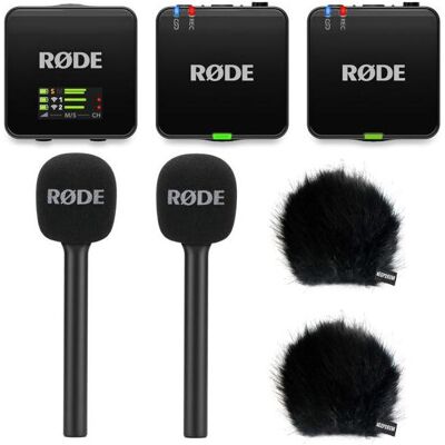 RØDE Mikrofon-Funksystem Wireless GO Gen 3 Interview Set 2 BK, Mikrofon RØDE Mikrofon-Funksystem Wireless GO Gen 3 Interview Set 2 BK, Mikrofon