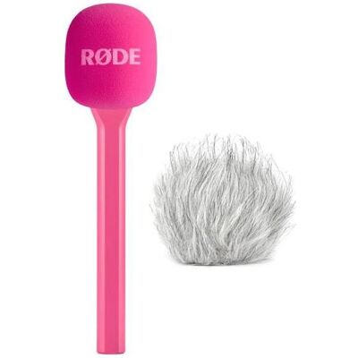 RØDE Handadapter Interview GO Pink mit Fell-Windschutz, Mikrofon Zubehör RØDE Handadapter Interview GO Pink mit Fell-Windschutz, Mikrofon Zubehör