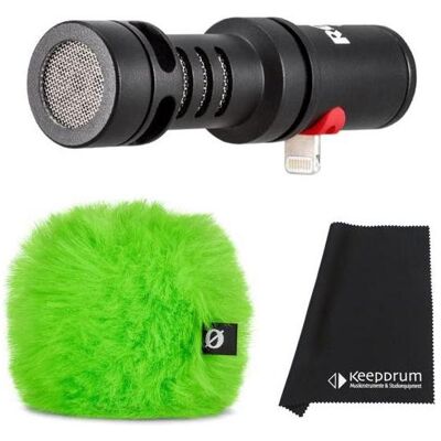 RØDE Videomic Me-L mit Windschutz Grün mit Tuch, Mikrofon RØDE Videomic Me-L mit Windschutz Grün mit Tuch, Mikrofon
