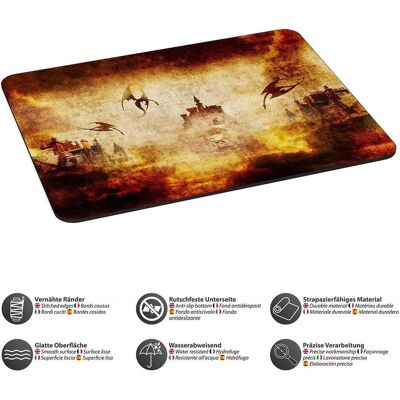 Pedea Gaming Office Mauspad XL dragons castle mit vernähten Rändern und rutschfester Unterseite (XL), Mausmatte, Mehrfarbig Pedea Gaming Office Mauspad XL dragons castle mit vernähten Rändern und rutschfester Unterseite (XL), Mausmatte, Mehrfarbig