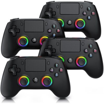 CSL 4x Controller Bluetooth Playstation 4, 13 Tasten, Akku Analogsticks, Dual Vibration, Touchpad (PC, PS4, PS4 Pro), Gaming Controller, Schwarz CSL 4x Controller Bluetooth Playstation 4, 13 Tasten, Akku Analogsticks, Dual Vibration, Touchpad (PC, PS4, PS4 Pro), Gaming Controller, Schwarz