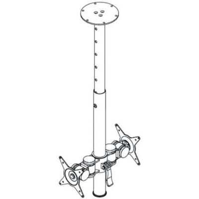 Dataflex Viewmate Style Monitor Arm 572 - Befestigungskit (Deckenbefestigung für Dual-Dis (24", 30 kg), Monitor Halterung, Silber Dataflex Viewmate Style Monitor Arm 572 - Befestigungskit (Deckenbefestigung für Dual-Dis (24", 30 kg), Monitor Halterung, Silber