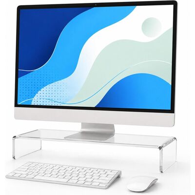 Relaxdays Monitorständer, Monitor Erhöhung, Transparent Relaxdays Monitorständer, Monitor Erhöhung, Transparent