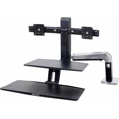 Ergotron desk stand, WorkFit-A, drop down dual, keyboard, LCD, adjustable, 24 inch lift (Tisch, 24", 11.30 kg), Monitor Halterung, Schwarz Ergotron desk stand, WorkFit-A, drop down dual, keyboard, LCD, adjustable, 24 inch lift (Tisch, 24", 11.30 kg), Monitor Halterung, Schwarz