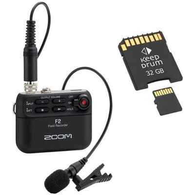 Zoom F2 Field-Recorder mit Speicherkarte 32GB (Handheld), Audiorecorder Zoom F2 Field-Recorder mit Speicherkarte 32GB (Handheld), Audiorecorder