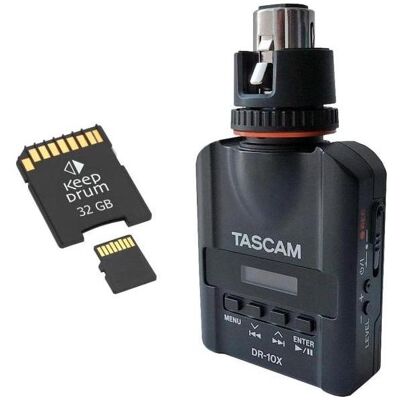 Tascam DR-10X Recorder mit SD-Karte 32 GB (Handheld), Audiorecorder, Schwarz Tascam DR-10X Recorder mit SD-Karte 32 GB (Handheld), Audiorecorder, Schwarz