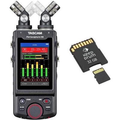Tascam Portacapture X8 Audio-Recorder mit SD-Karte (Handheld, Mehrspurrecorder), Audiorecorder Tascam Portacapture X8 Audio-Recorder mit SD-Karte (Handheld, Mehrspurrecorder), Audiorecorder