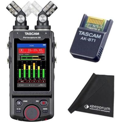Tascam Portacapture X8 mit AK-BT1 Adapter mit Tuch (CD-Recorder, Handheld, Mehrspurrecorder), Audiorecorder, Schwarz Tascam Portacapture X8 mit AK-BT1 Adapter mit Tuch (CD-Recorder, Handheld, Mehrspurrecorder), Audiorecorder, Schwarz