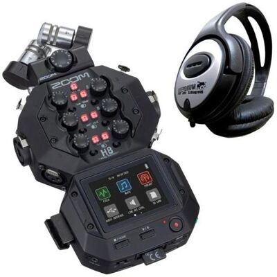 Zoom H8 mobiler Audio-Recorder mit Kopfhörer (Handheld), Audiorecorder, Schwarz Zoom H8 mobiler Audio-Recorder mit Kopfhörer (Handheld), Audiorecorder, Schwarz