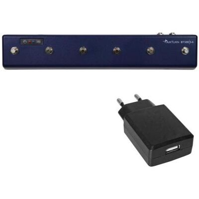 AirTurn Bluetooth Fussschalter BT500-S6 Controller mit 6 Schalter mit Netzteil (Gerätespezifische Fernbedienung, Bluetooth), Fernbedienung, Blau AirTurn Bluetooth Fussschalter BT500-S6 Controller mit 6 Schalter mit Netzteil (Gerätespezifische Fernbedienung, Bluetooth), Fernbedienung, Blau
