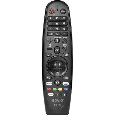 Savio Pilot Uniwersalny/Zamiennik Do TV Lg - Smart TV Rc-28 (Universal Fernbedienung, Infrarot), Fernbedienung, Schwarz Savio Pilot Uniwersalny/Zamiennik Do TV Lg - Smart TV Rc-28 (Universal Fernbedienung, Infrarot), Fernbedienung, Schwarz
