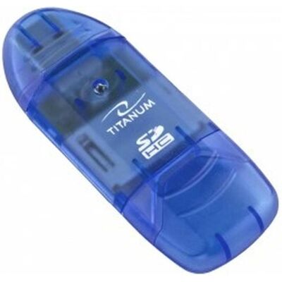 Titanum TA101B (USB 2.0), Speicherkartenlesegerät, Blau Titanum TA101B (USB 2.0), Speicherkartenlesegerät, Blau