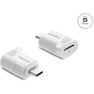 DeLock Mini-Kartenlesegerät mit USB-Typ-C-Anschluss für Micro-SD-Speicherkarten (USB-C), Speicherkartenlesegerät DeLock Mini-Kartenlesegerät mit USB-Typ-C-Anschluss für Micro-SD-Speicherkarten (USB-C), Speicherkartenlesegerät