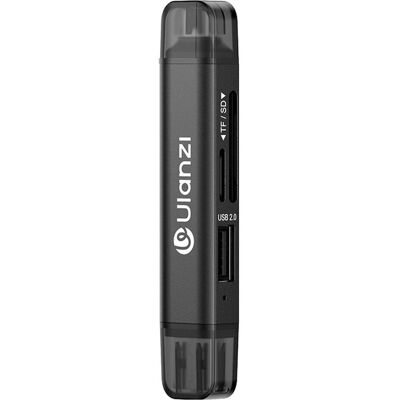 Ulanzi CR1 3 in 1 Card Reader (USB 3.0, USB-C), Speicherkartenlesegerät, Schwarz Ulanzi CR1 3 in 1 Card Reader (USB 3.0, USB-C), Speicherkartenlesegerät, Schwarz