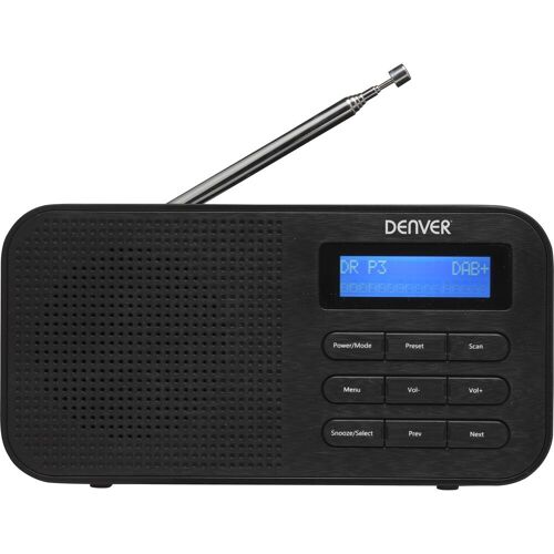 Denver DAB-42 Radioempfänger, tragbar, digital, Schwarz (DAB+), Radio, Schwarz