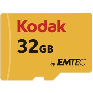 Emtec Kodak Flash-Speicherkarte (microSDHC/SD-Adapter inbegriffen) (32 GB, microSDHC, U3, UHS-I), Speicherkarte, Schwarz, Rot, Gelb Emtec Kodak Flash-Speicherkarte (microSDHC/SD-Adapter inbegriffen) (32 GB, microSDHC, U3, UHS-I), Speicherkarte, Schwarz, Rot, Gelb