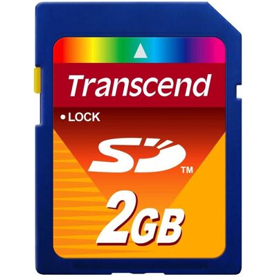 Transcend SD Secure Digital Card (2 GB, SD), Speicherkarte, Blau Transcend SD Secure Digital Card (2 GB, SD), Speicherkarte, Blau