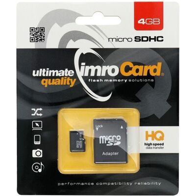 Imro MicroSDHC 4GB Klasse 10 UHS Adapter Imro MicroSDHC 4GB Klasse 10 UHS Adapter