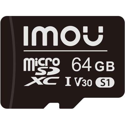 Imou Memory card microSD (UHS-I, SDXC, 10/U3/V30, 95/38) (64 GB, microSDXC, U3, UHS-I), Speicherkarte, Schwarz Imou Memory card microSD (UHS-I, SDXC, 10/U3/V30, 95/38) (64 GB, microSDXC, U3, UHS-I), Speicherkarte, Schwarz