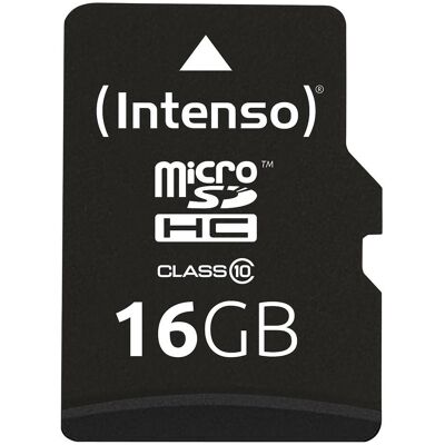 Intenso microSDHC-Speicherkarte inkl. SD-Adapter (16 GB, microSDHC, U1), Speicherkarte Intenso microSDHC-Speicherkarte inkl. SD-Adapter (16 GB, microSDHC, U1), Speicherkarte
