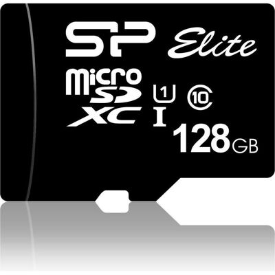 Silicon Power Elite UHS-I (128 GB, microSDXC, U1, UHS-I), Speicherkarte, Schwarz Silicon Power Elite UHS-I (128 GB, microSDXC, U1, UHS-I), Speicherkarte, Schwarz