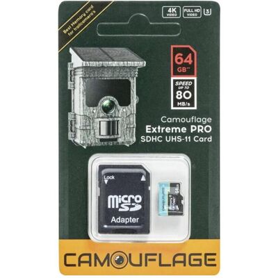 Camouflage Trailcamera SDXC 64GB (64 GB, SDXC), Speicherkarte, Schwarz Camouflage Trailcamera SDXC 64GB (64 GB, SDXC), Speicherkarte, Schwarz
