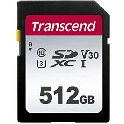 Transcend TS512GSDC300S-E 512GB SDXC I, C10, U3, V30 Memory Card - 95/40 MB/s - Retail Packaging (512 GB, SDXC, U3, UHS-I), Speicherkarte, Schwarz Transcend TS512GSDC300S-E 512GB SDXC I, C10, U3, V30 Memory Card - 95/40 MB/s - Retail Packaging (512 GB, SDXC, U3, UHS-I), Speicherkarte, Schwarz
