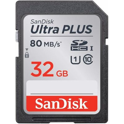 SanDisk Ultra Plus 32GB MicroSDHC - UHS-I, V10, Klasse 10 SanDisk Ultra Plus 32GB MicroSDHC - UHS-I, V10, Klasse 10