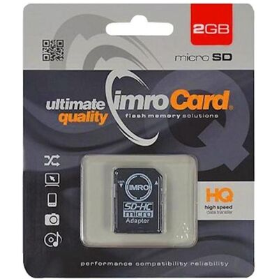 IMRO Speicherkarte 2GB microSDHC cl. 6 + Adapter (2 GB, microSDHC), Speicherkarte, Schwarz IMRO Speicherkarte 2GB microSDHC cl. 6 + Adapter (2 GB, microSDHC), Speicherkarte, Schwarz