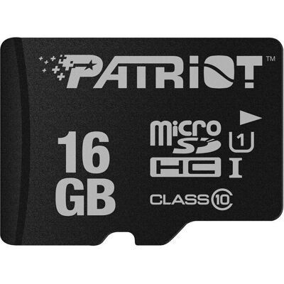 Patriot PSF16GMDC10 Speicherkarte MicroSDHC UHS-I Klasse 10 (16 GB, microSDHC, U1, UHS-I), Speicherkarte, Schwarz Patriot PSF16GMDC10 Speicherkarte MicroSDHC UHS-I Klasse 10 (16 GB, microSDHC, U1, UHS-I), Speicherkarte, Schwarz