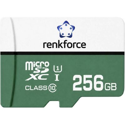 Renkforce RF-mSDC-256GB microSD-Karte 256 GB Class 10, UHS-Class 1, UHS-I inkl. (256 GB, microSDXC, U1, UHS-I), Speicherkarte Renkforce RF-mSDC-256GB microSD-Karte 256 GB Class 10, UHS-Class 1, UHS-I inkl. (256 GB, microSDXC, U1, UHS-I), Speicherkarte