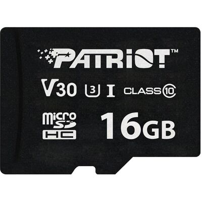 Patriot Card VX Series MicroSD 16GB (16 GB, microSDXC, U3, UHS-I), Speicherkarte, Schwarz Patriot Card VX Series MicroSD 16GB (16 GB, microSDXC, U3, UHS-I), Speicherkarte, Schwarz