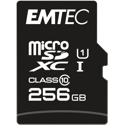 Emtec mSD 256GB UHS-I U1 EliteGold (256 GB, microSDXC, U1, UHS-I), Speicherkarte, Gold Emtec mSD 256GB UHS-I U1 EliteGold (256 GB, microSDXC, U1, UHS-I), Speicherkarte, Gold
