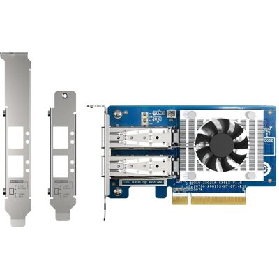 QNAP Dual-port SFP28, 25GbE, network expansion card, low-profile form factor, PCIe Gen4 x8, NAS Zubehör QNAP Dual-port SFP28, 25GbE, network expansion card, low-profile form factor, PCIe Gen4 x8, NAS Zubehör