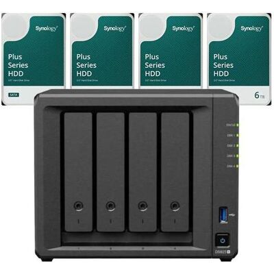 Synology DS925+ DiskStation + 24TB 4x Plus 3.5"" SATA HDD Festplatte 6 TB (4 x 6 TB), NAS, Schwarz Synology DS925+ DiskStation + 24TB 4x Plus 3.5"" SATA HDD Festplatte 6 TB (4 x 6 TB), NAS, Schwarz