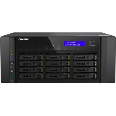 QNAP TS-h1290FX-7232P-64G (0 TB), NAS, Schwarz QNAP TS-h1290FX-7232P-64G (0 TB), NAS, Schwarz