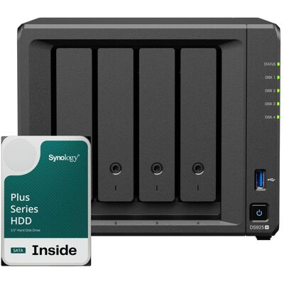 Synology DS925+ 4Bay 16TB NAS met 4x 4TB Plus HDD (4 x 4 TB), NAS Synology DS925+ 4Bay 16TB NAS met 4x 4TB Plus HDD (4 x 4 TB), NAS